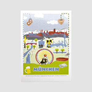 München, Postkarte, Senior Burns, Wahrzeichen,