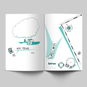 Innenseiten, Mein Buch für alle Tage, illustriert, zweifarbig,