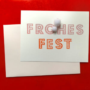 Frohes Fest, Klappkarte mit 2 Bommeln, mit Kuvert, festlich,