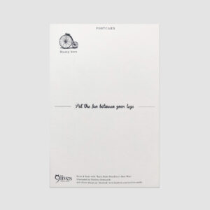 9lives, Postkarte, Rueckseite, Breakfast Bike, aus Japan,