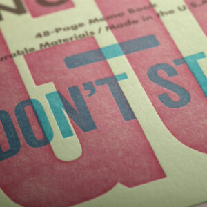 Field Notes, Letterpress, Detail des Covers,