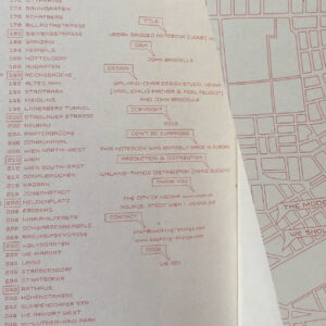 Urban Gridded Notebook, Innenansicht, fein linear Planausschnitte,