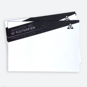 Bogatzki Inc., Postkarte, Rückseite, einfarbig,