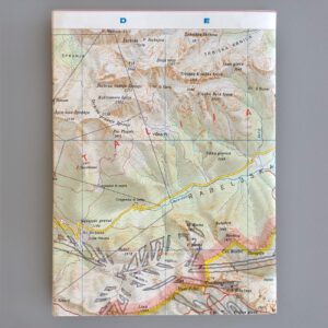 Notizbuch, Landkarte als Umschlag, Rückseite, 12 x1 6,5 cm