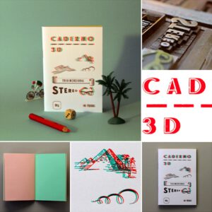 Serrote Notebook, 3D grünrot, Buchdruck gedruckt,