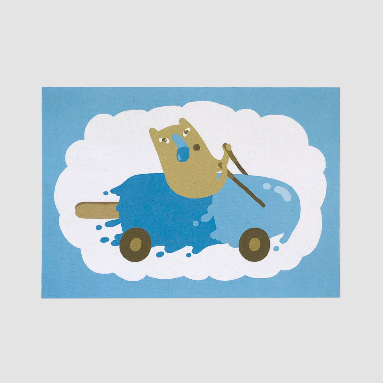 Eismobil, Postkarte, DinA 6, illustriert, Lisa Röper,