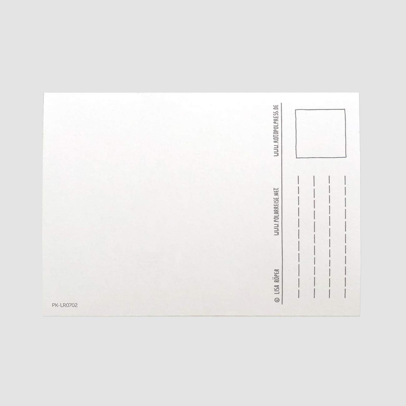 Eismobil, Postkarte, Rückseite, einfarbig, DinA 6,