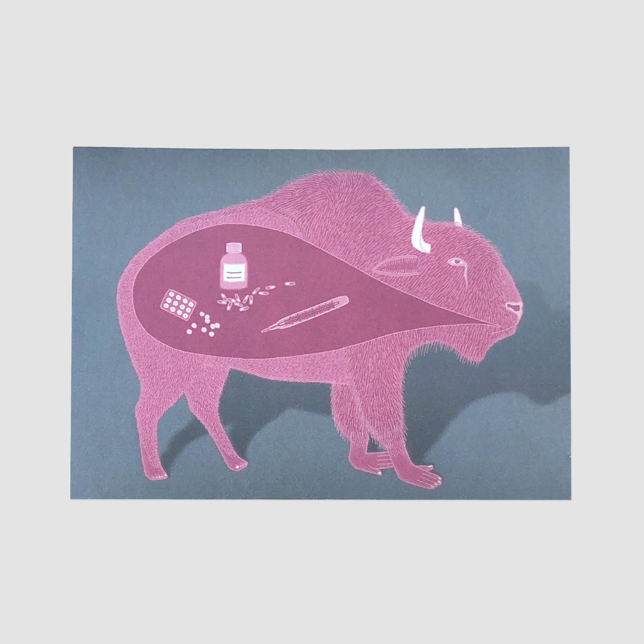 Postkarte, Gute Besserung, illustriert, DinA 6, Lisa Röper,