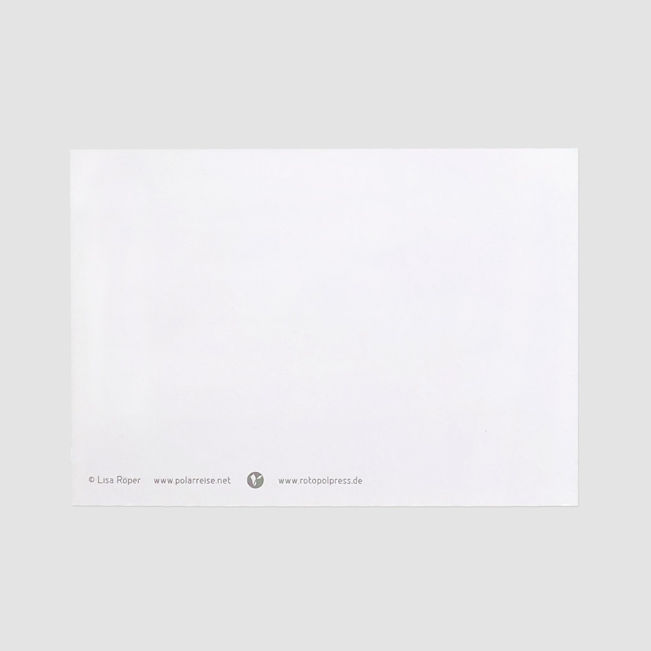 Rotopolpress, Postkarte, Rückseite, einfarbig, DinA 6,