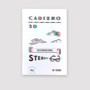 Serrote Notebook, 3D grünrot, im Buchdruck gedruckt,