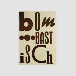 Postkarte, Buchdruck, bombastisch, Lettern,