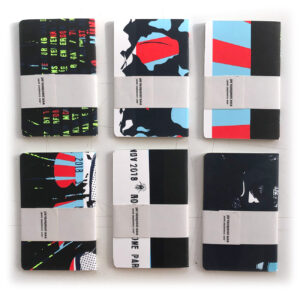 Octobooks, Rueckseite, Unikate, Notizhefte, Siebdruck-Cover,