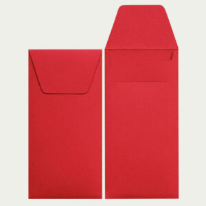 Kuvert, Mohn, langes Format, rotes Papier, 300g,