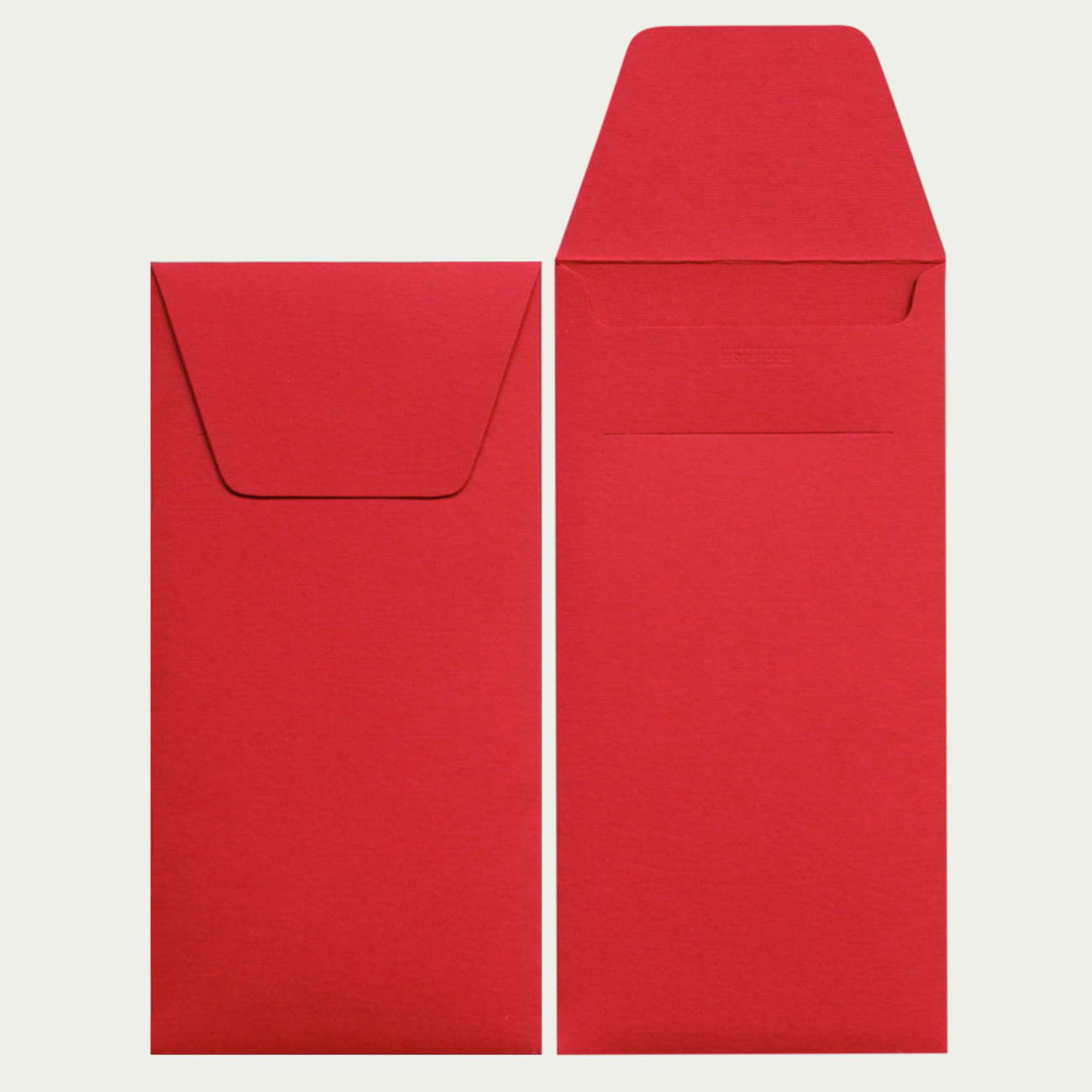 Kuvert, Mohn, langes Format, rotes Papier, 300g,