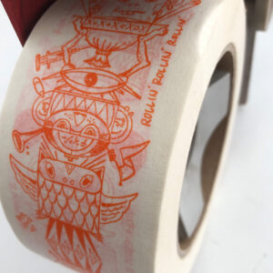 Umwerk Totemtape, Klebeband, Motiv orange auf weiß
