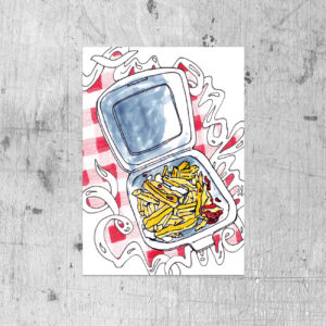 Umwerk-Postkarte Pommes