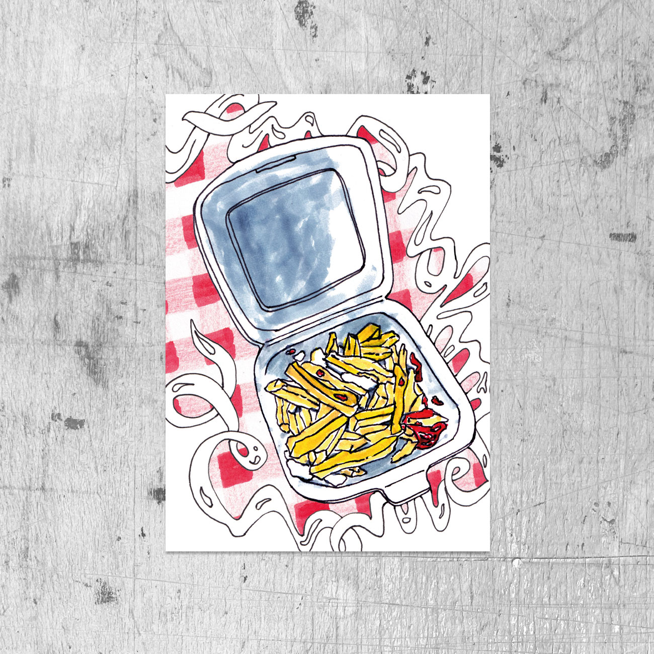 Umwerk-Postkarte Pommes