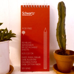 Reporterblock 9,5 mal 21 cm, 50 Blatt