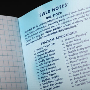 Field Notes XOXO 2024, Notebook, Klappe hinten