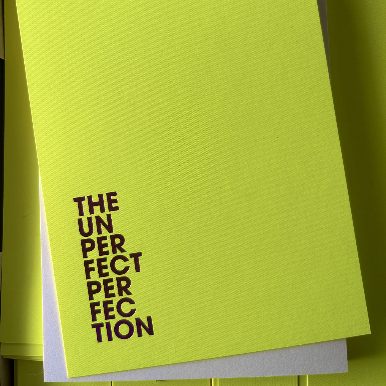 PAPIERRETTER - The Unperfect Perfection BLOCK