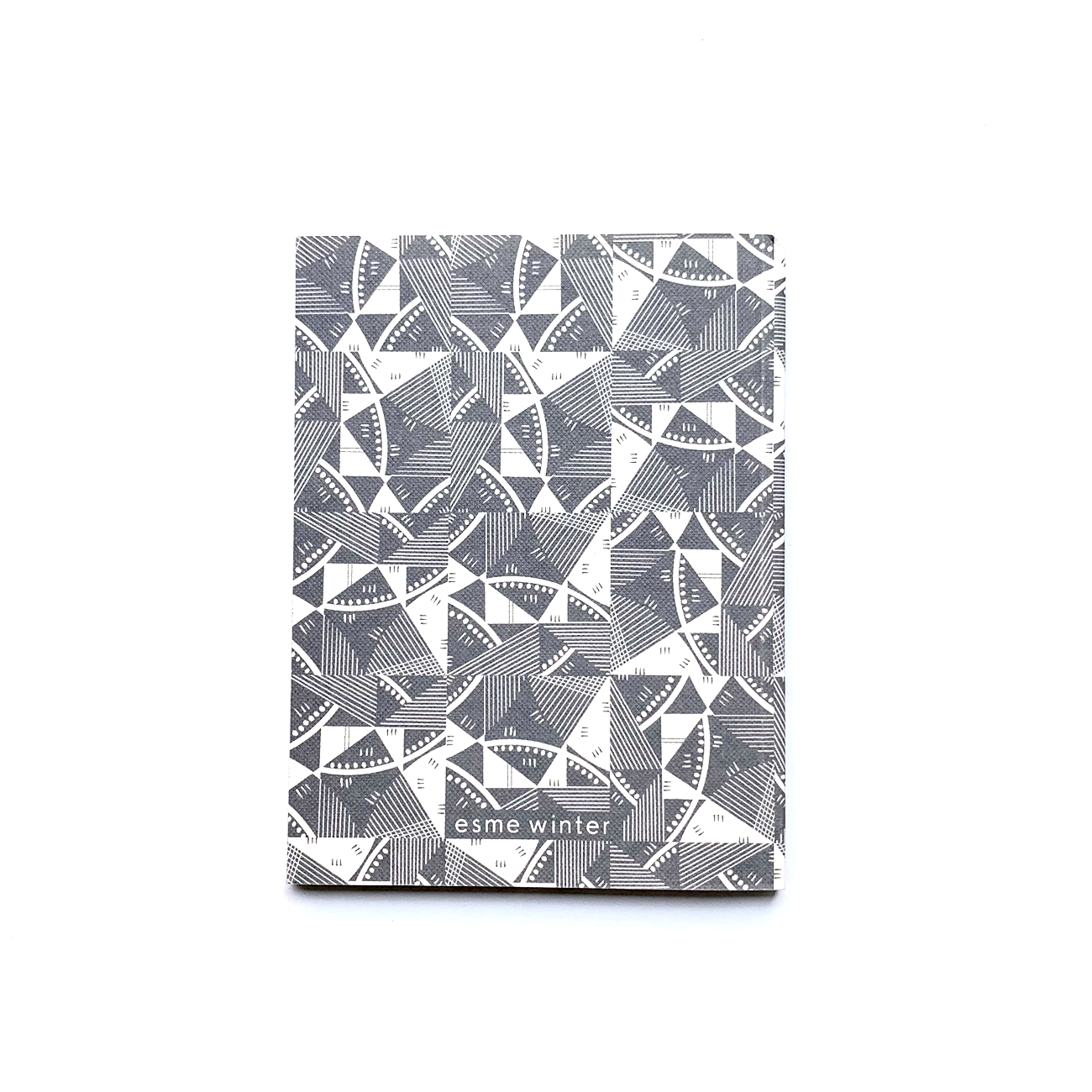 ESME WINTER - Notizheft, grau, gemustert,