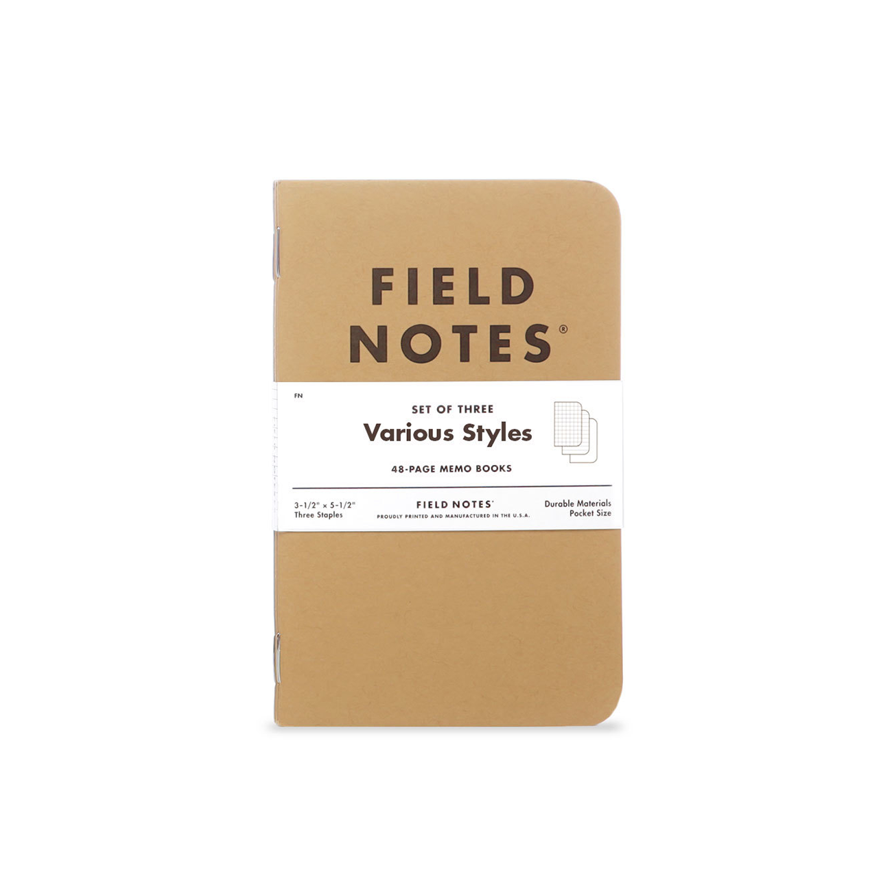 Field Notes original, klassische Notizhefte, verschiedene Lineatur,