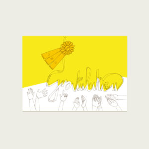 UMWERK - Postkarte GRATULATION, klatschende Hände, Illustration,